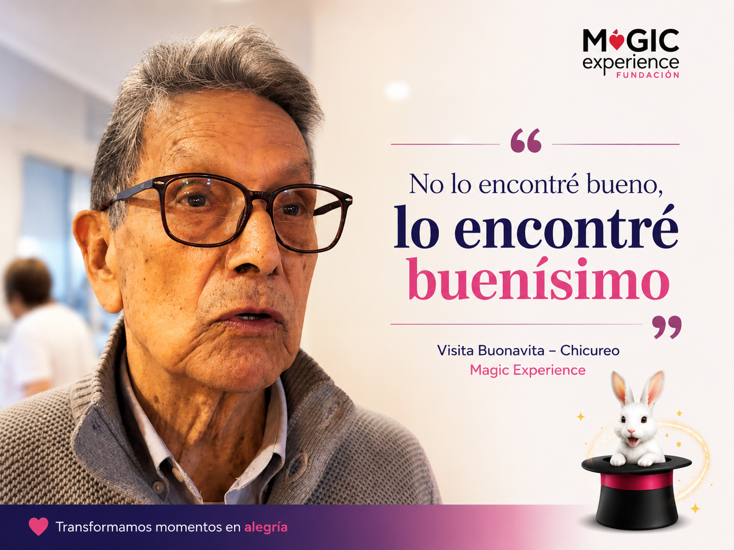 Experiencia real de Fundación Magic Experience en Buonavita Chicureo.
